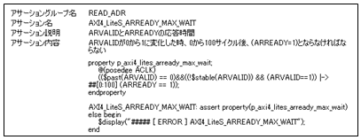 図3 アサーション・コードの出力例