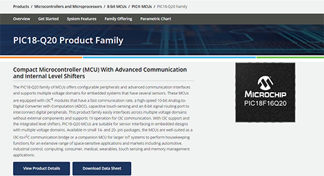 Microchip社 PIC18-Q20ファミリについて