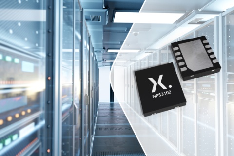 現代的なデータセンター施設内に配置されたNexperia電源管理IC製品群 - IoT・車載・産業用途向け半導体ソリューション