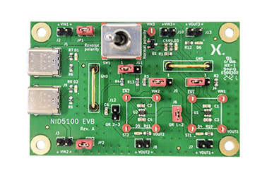 Nexperia NID5100評価ボード。入力極性保護および低IQ理想ダイオード機能を搭載