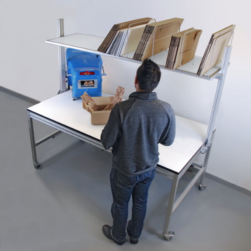 PadPak® Compactを狭い場所で使用している様子