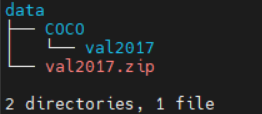 図18 COCO2017データセットディレクトリ
